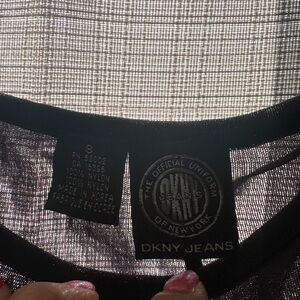 DKNY Jeans Classic Black see thru cover up